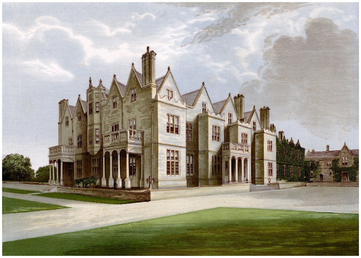 Acton Reynald Hall, Shropshire, hjemmet til Baronet Corbet, c1880 av Unbekannt