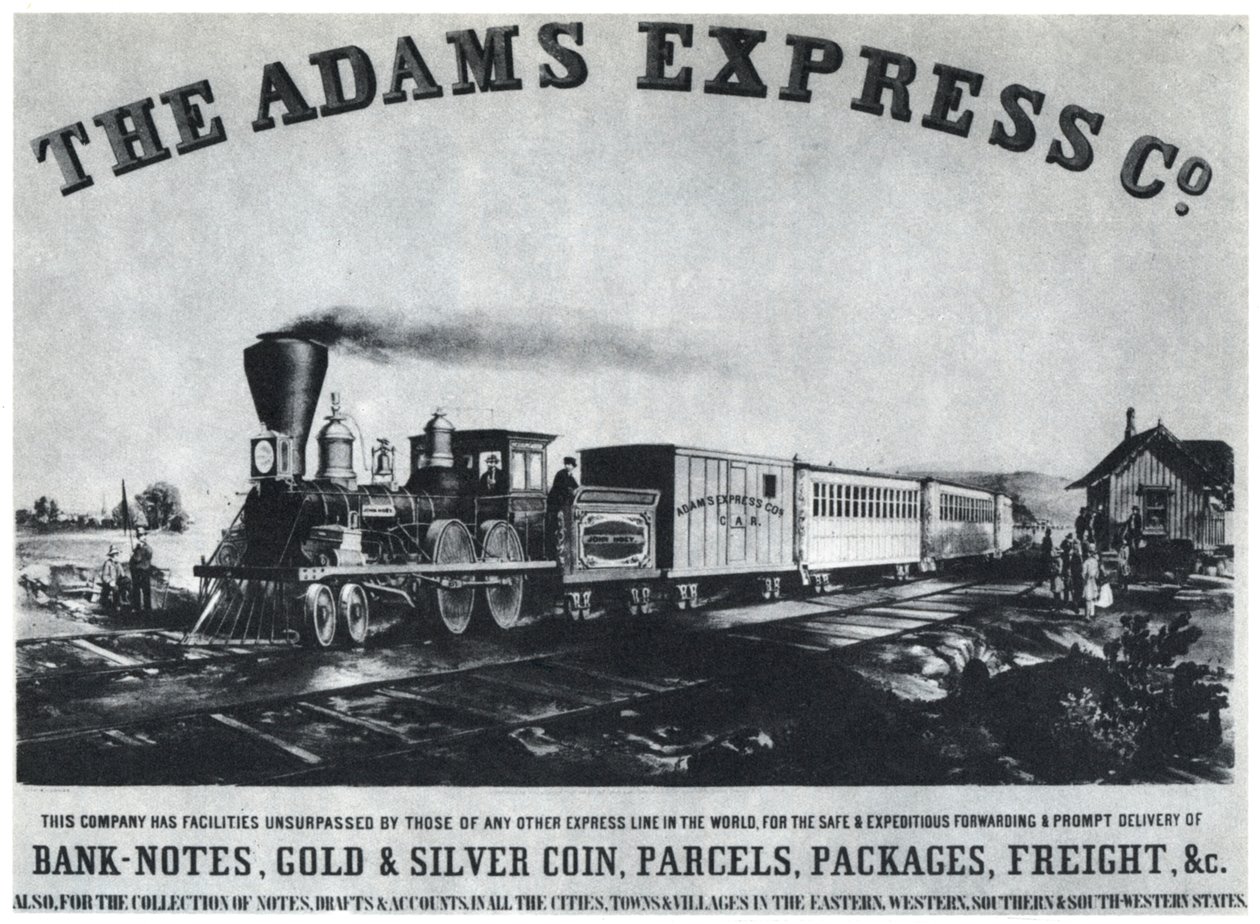 Adams Express Company-annonse, ca 1860-tallet 1954 av Unbekannt