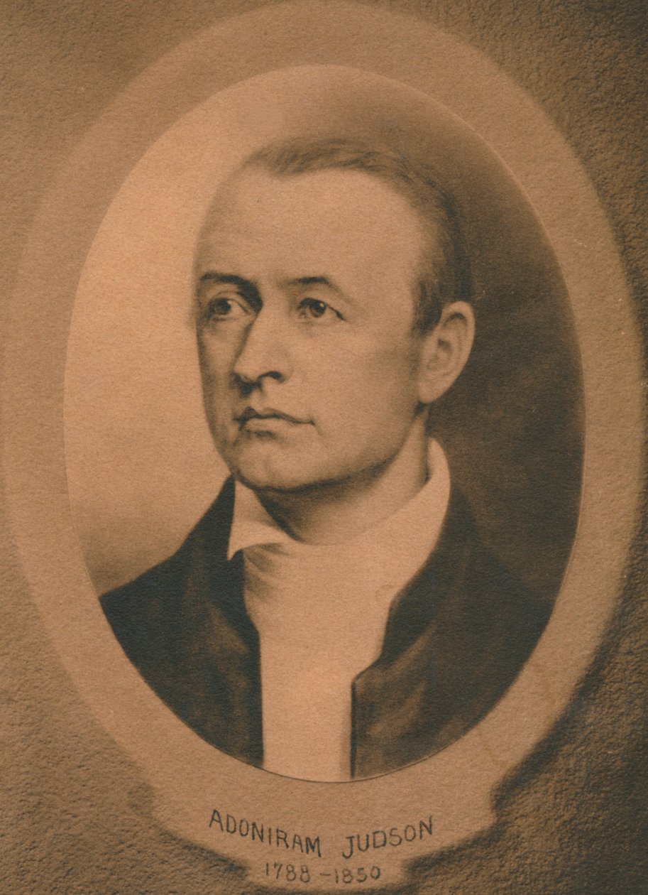 Adoniram Judson, jr. 1788-1850, amerikansk kongregasjonalist og senere baptistmisjonær, ca 1910-tallet av Unbekannt