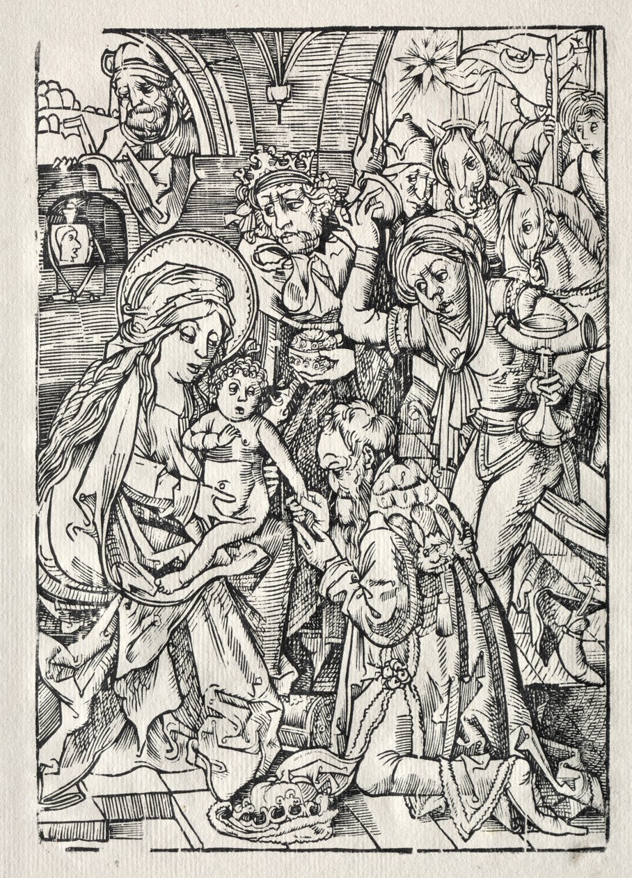 Tilbedelse av kongene, ca. 1500. av Unbekannt