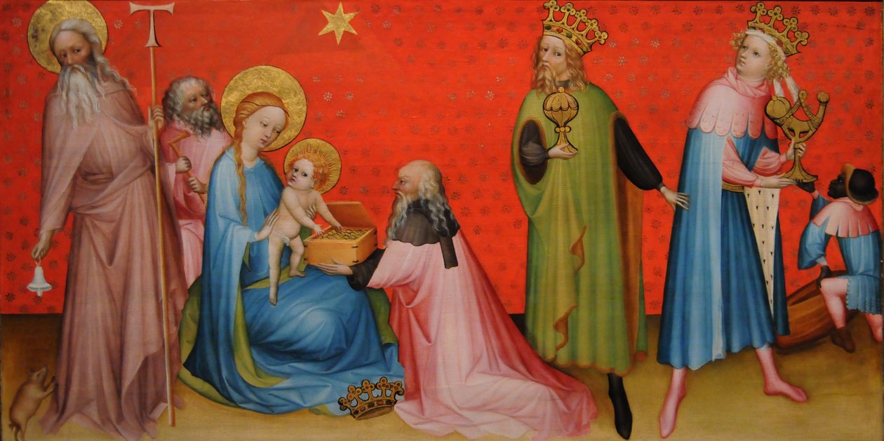 Tilbedelse av magi med Saint Anthony Abbed, ca 1400 av Unbekannt
