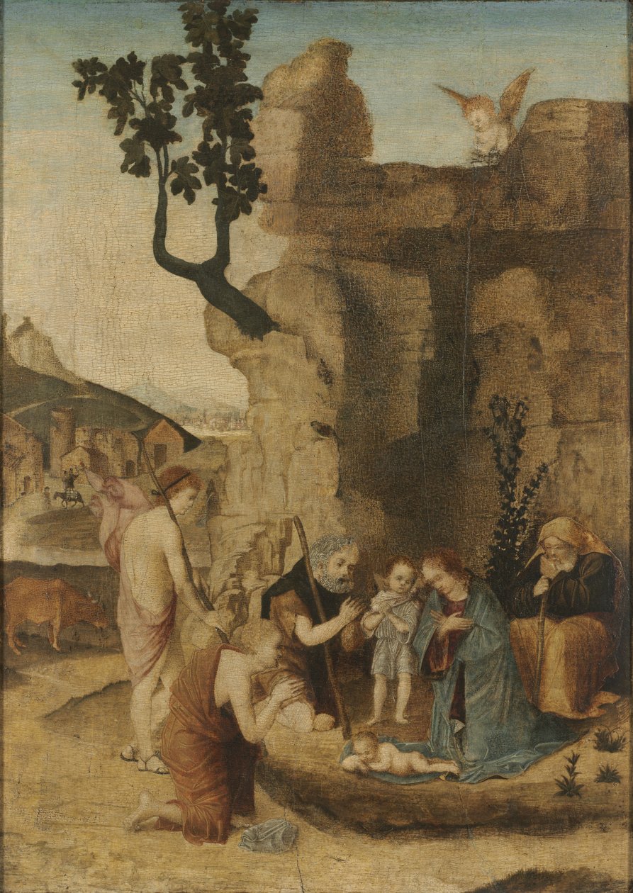 Tilbedelse av hyrdene, ca. 1500. av Unbekannt