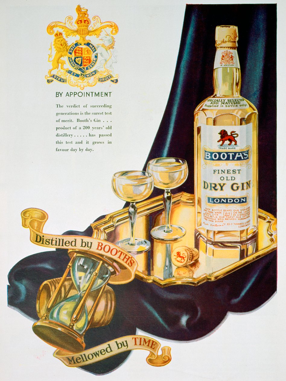 Annonse for Booths gin, 1935 av Unbekannt