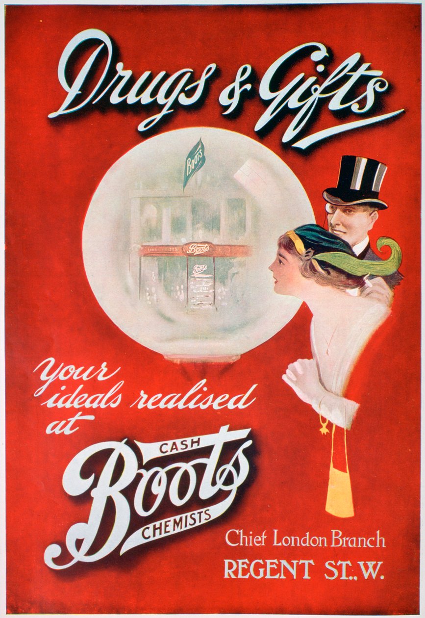 Annonse for Boots the Chemists, 1913 av Unbekannt