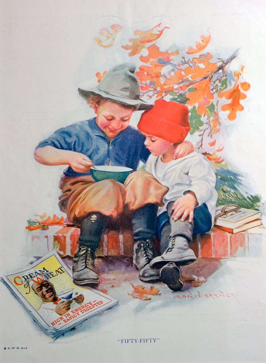 Annonse for Cream of Wheat, amerikansk varm frokostblanding, 1923 av Unbekannt