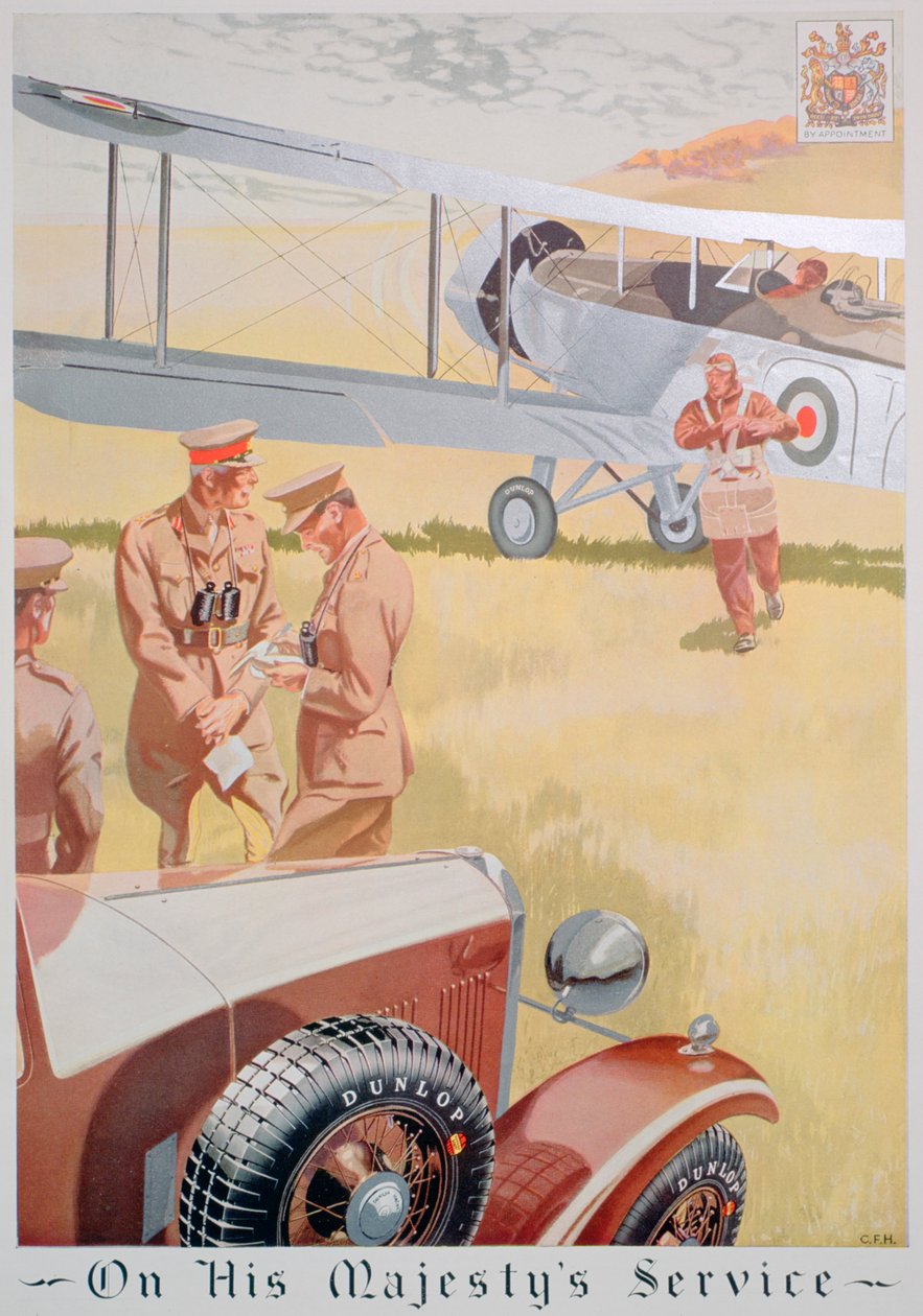Annonse for Dunlop-dekk, 1934 av Unbekannt