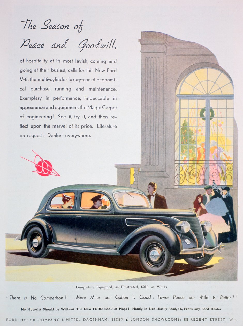 Annonse for Ford-biler, 1936 av Unbekannt
