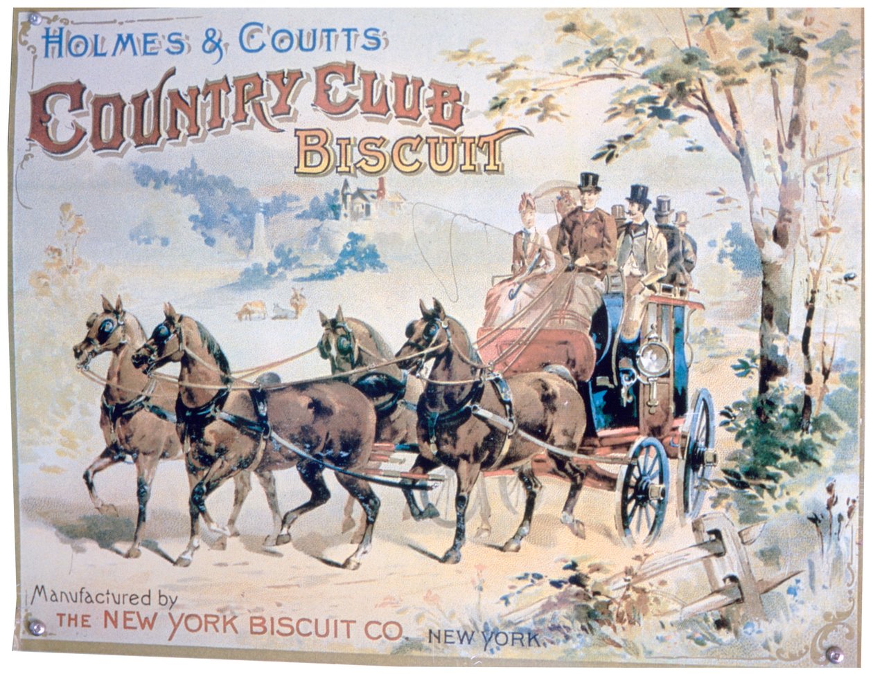 Annonse for Holmes and Coutts Country Club-kjeks av Unbekannt
