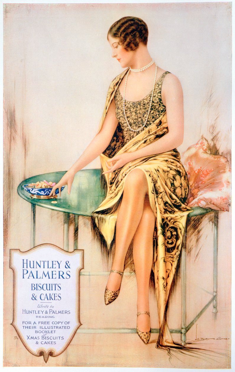 Annonse for Huntley og Palmers kjeks, 1929 av Unbekannt