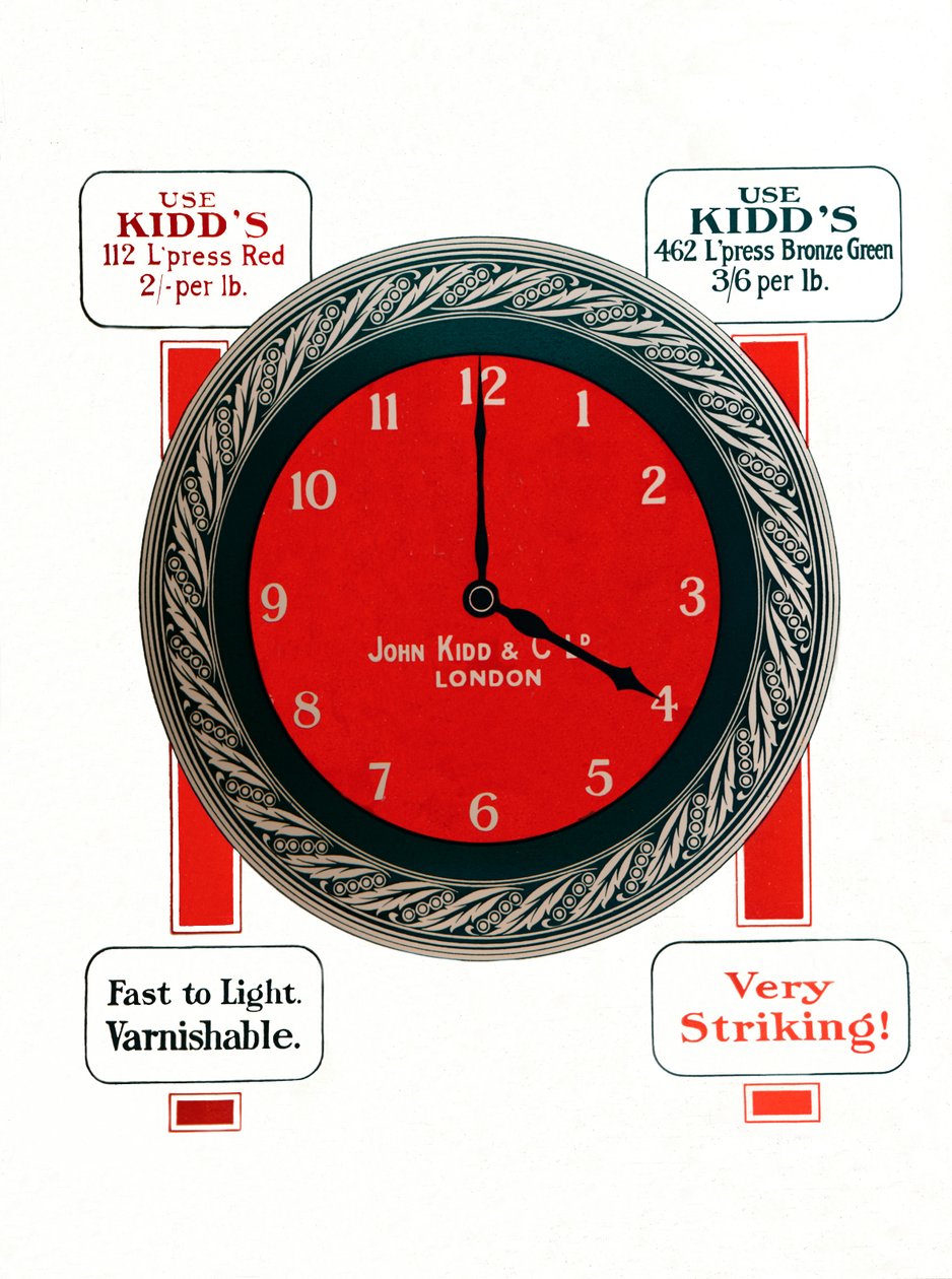 Annonse for John Kidds & Co. Ltd Inks, 1917 av Unbekannt