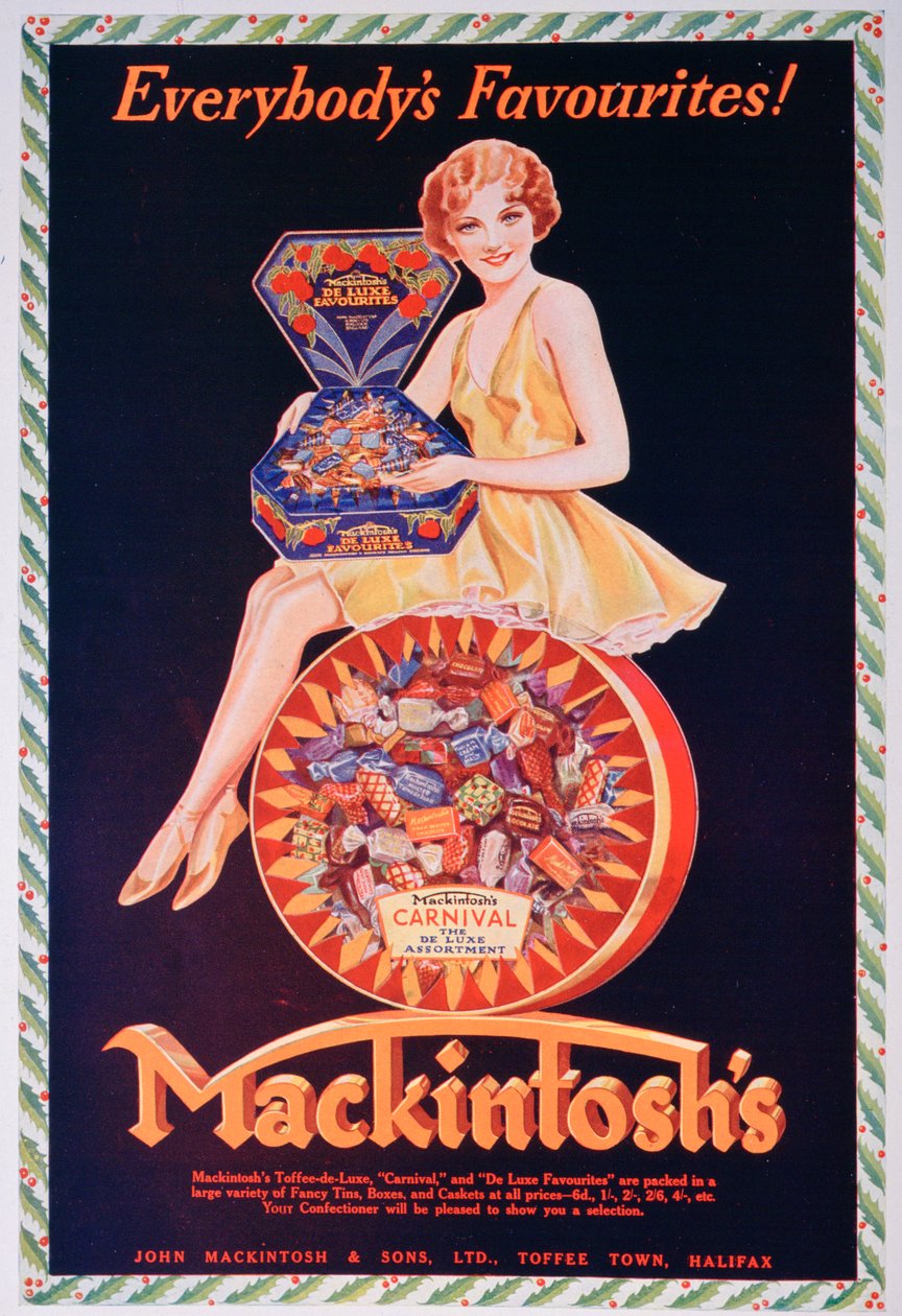 Annonse for Mackintoshs fløtekaramell, 1932 av Unbekannt