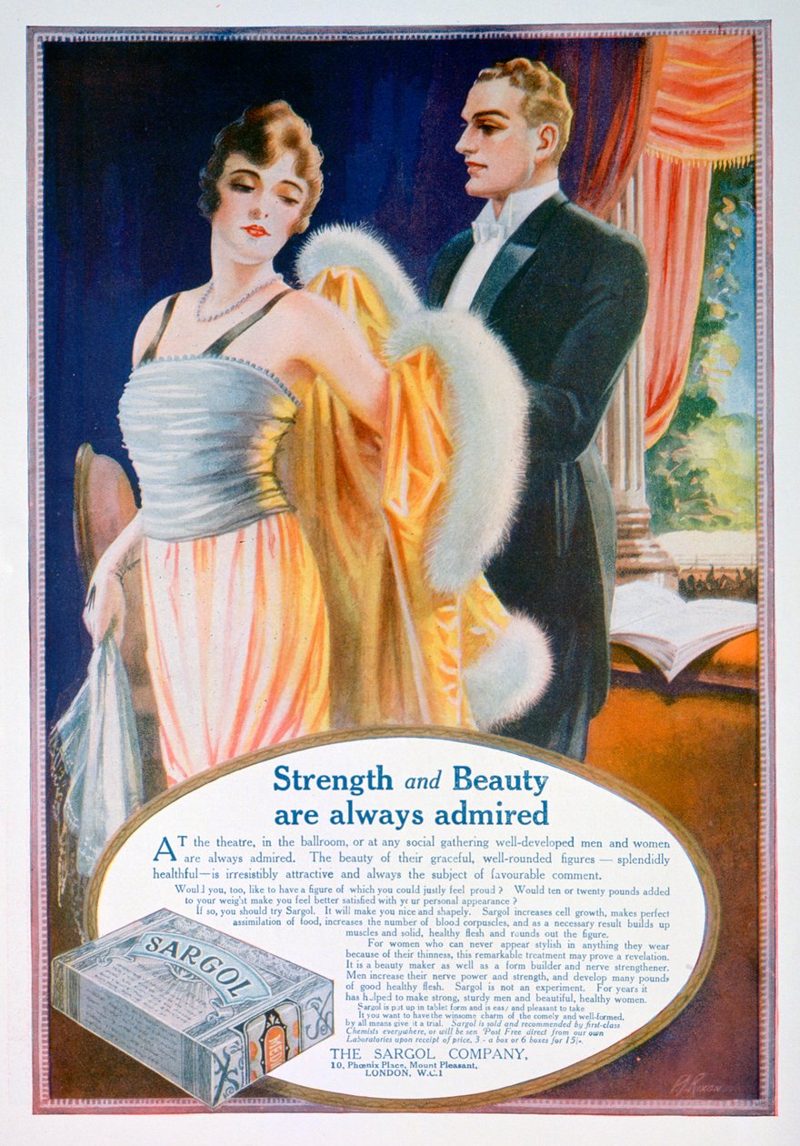 Annonse for Sargol kroppsformingsmasse, 1921 av Unbekannt