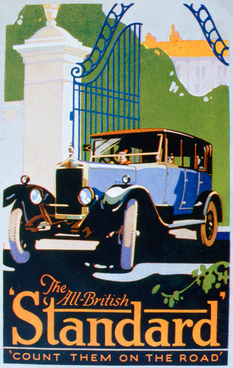 Annonse for standard biler, 1920-tallet av Unbekannt