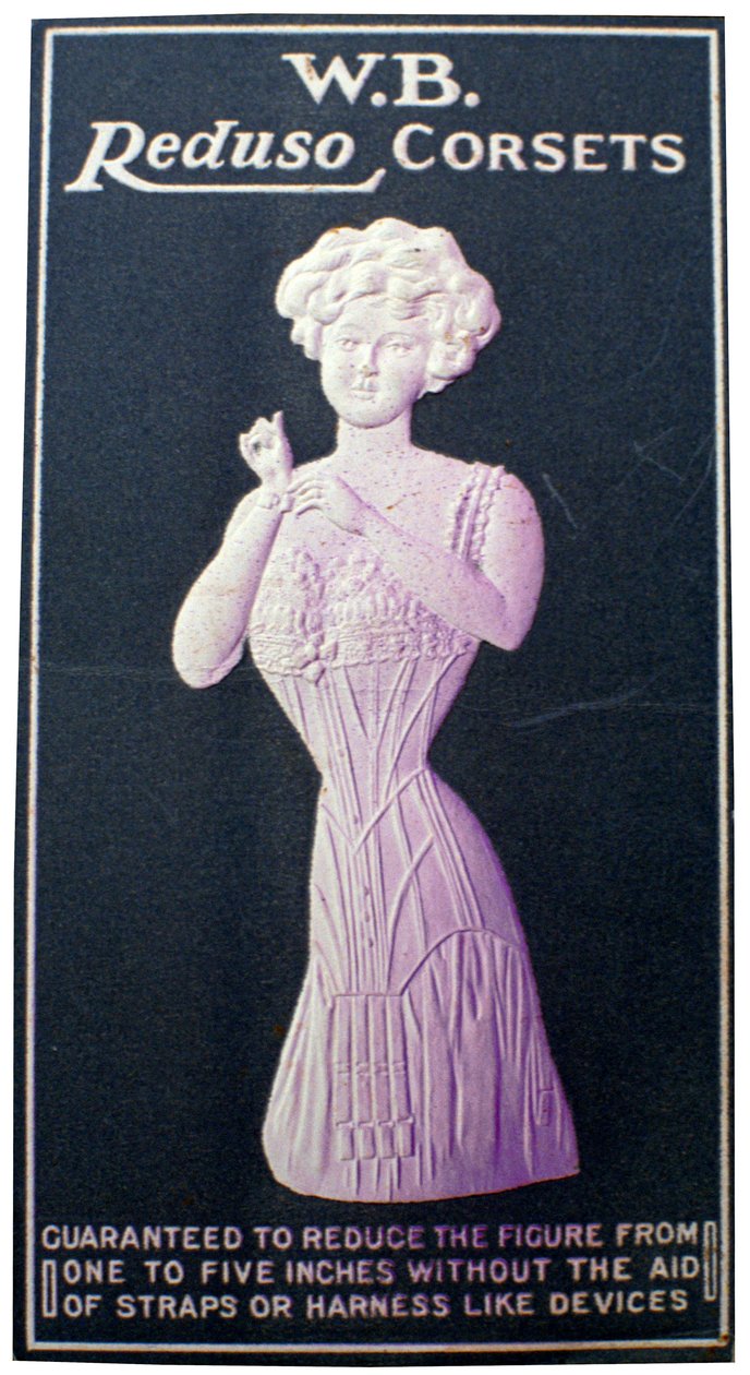 Annonse for WB Reduso-korsetter, 1900-tallet av Unbekannt