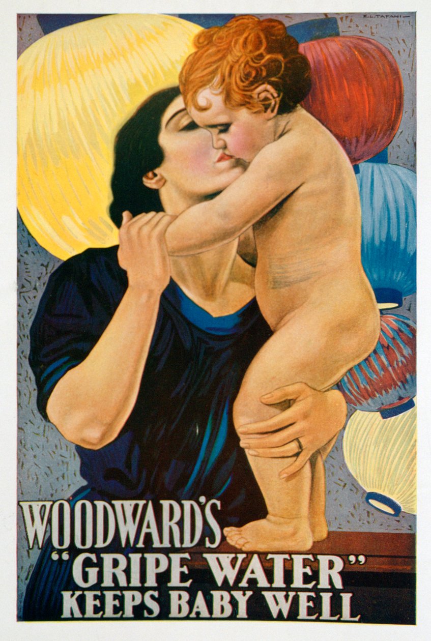 Annonse for Woodwards Gripe Water, 1922 av Unbekannt