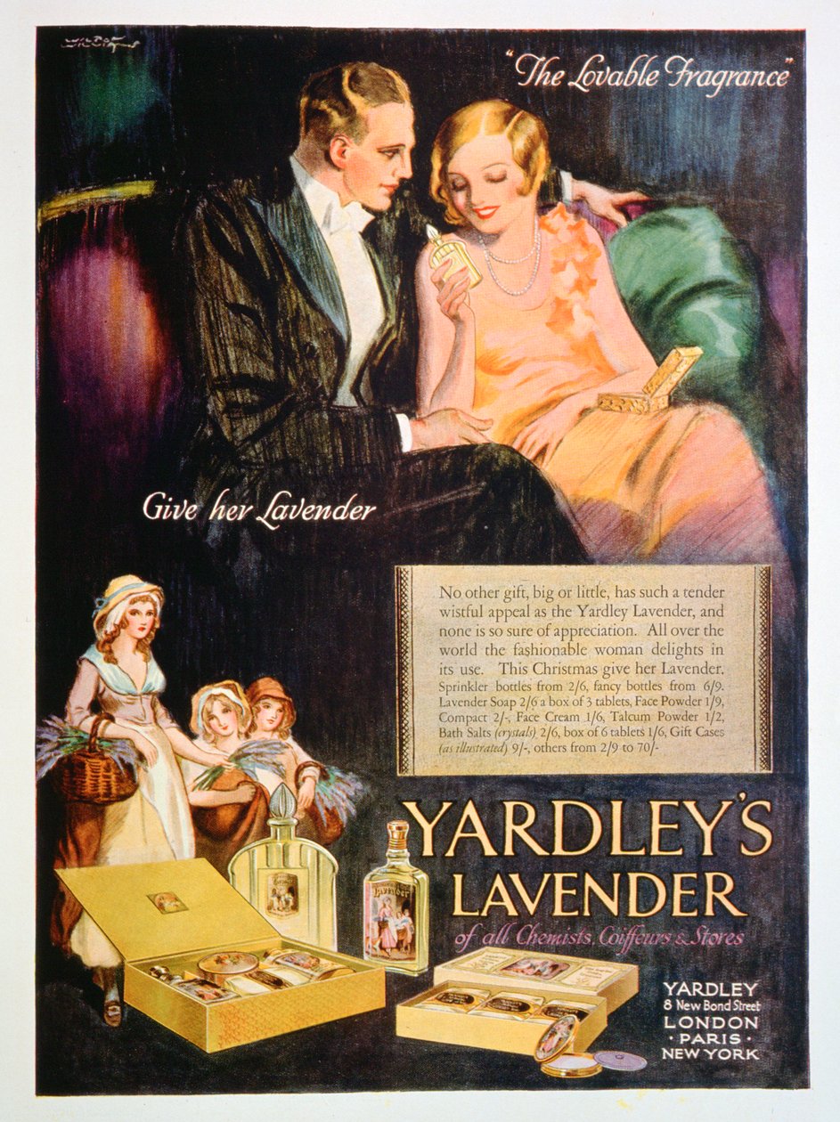 Annonse for Yardleys Lavender-parfyme, 1929 av Unbekannt