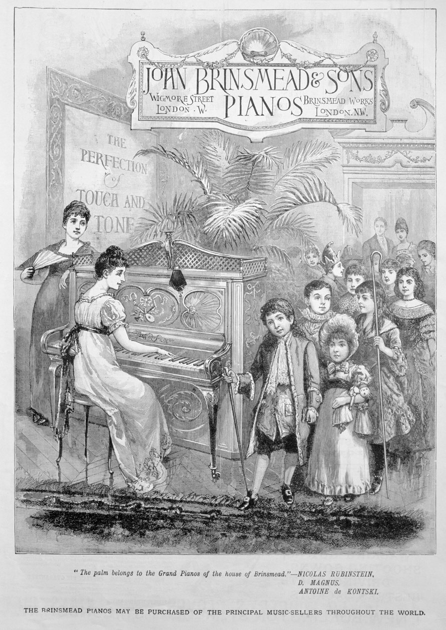 Annonse for Brinsmead-pianoer, 1899 av Unbekannt