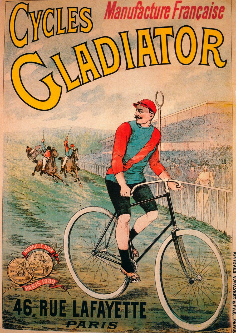 Annonse for Cycles Gladiator-sykler, c1900 av Unbekannt