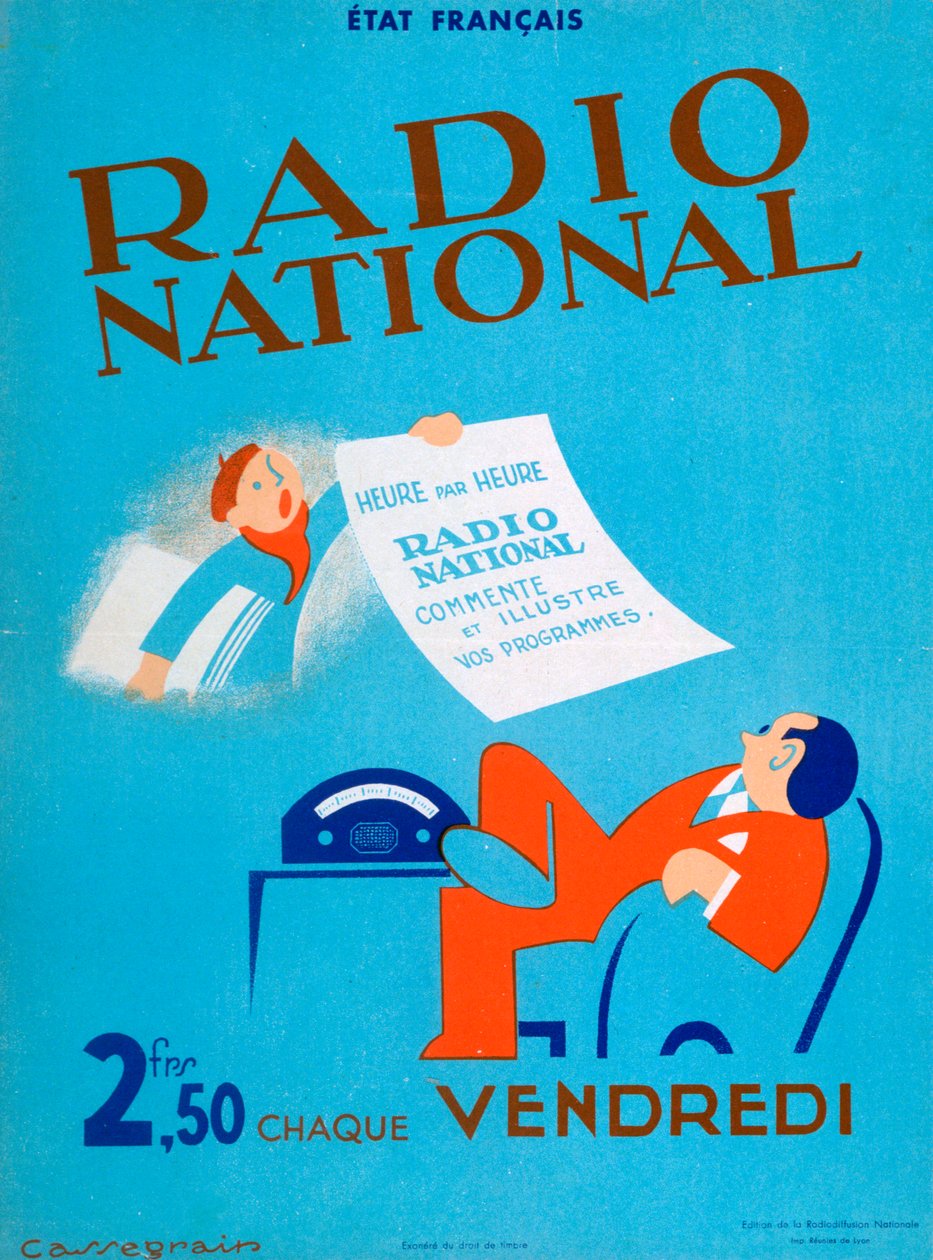 Annonse for French Radio National, 1900-tallet av Unbekannt