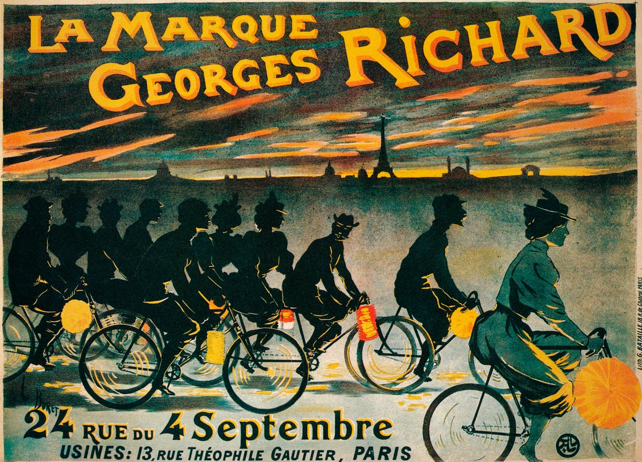 Annonse for Georges Richard-sykler, c1900 av Unbekannt