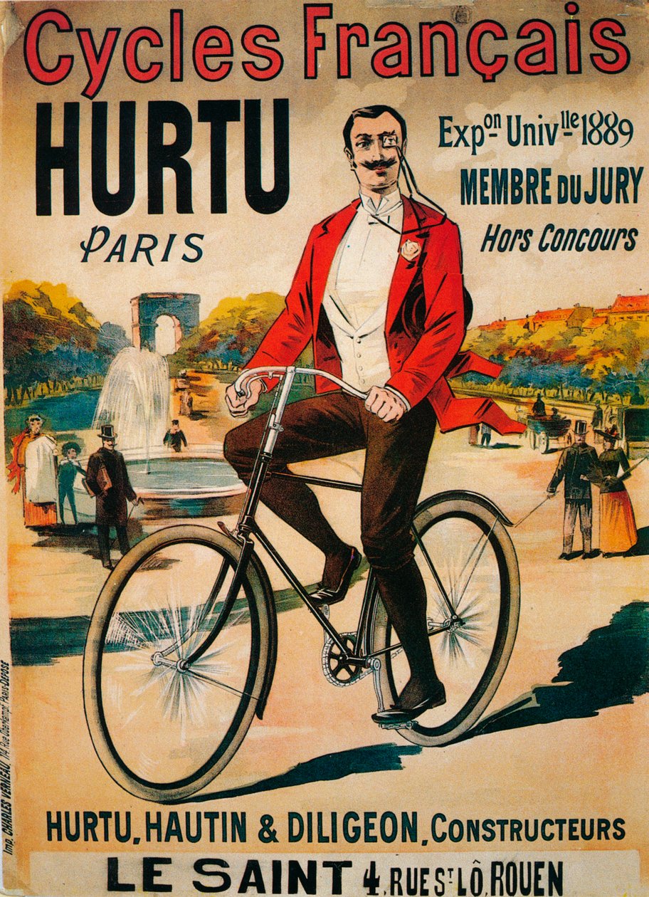 Annonse for Hurtu-sykler, c1900 av Unbekannt