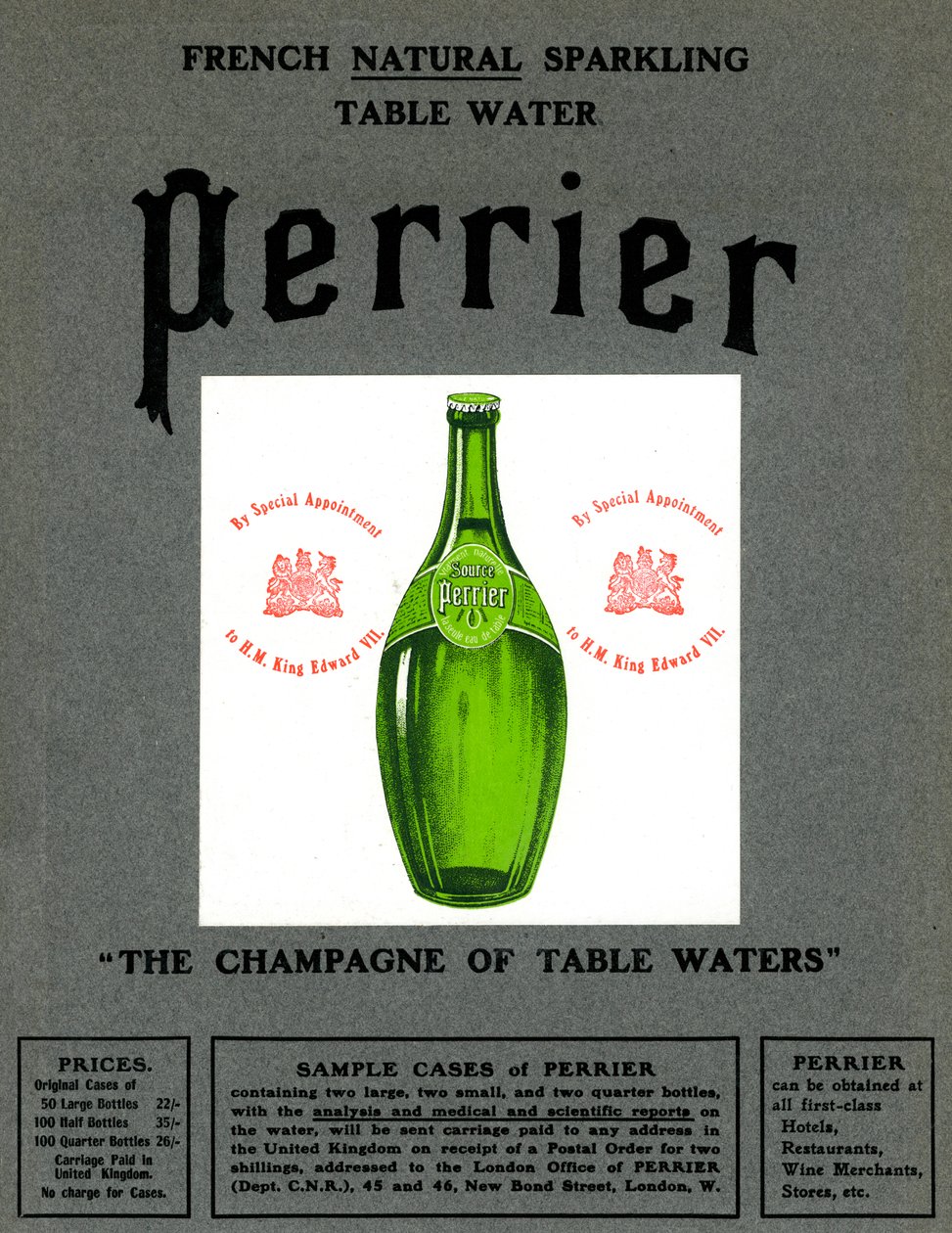 Annonse for Perrier vann, 1905 av Unbekannt