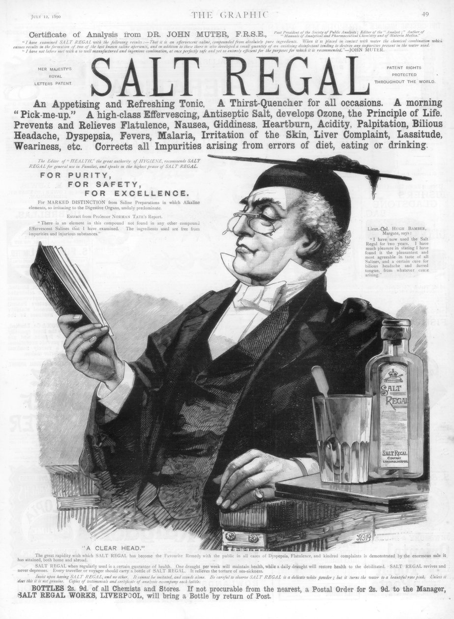 Annonse for Salt Regal tonic, 1890 av Unbekannt