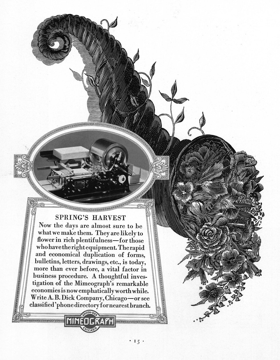 Annonse for Edison Mimeograph, 1900-1910-tallet av Unbekannt