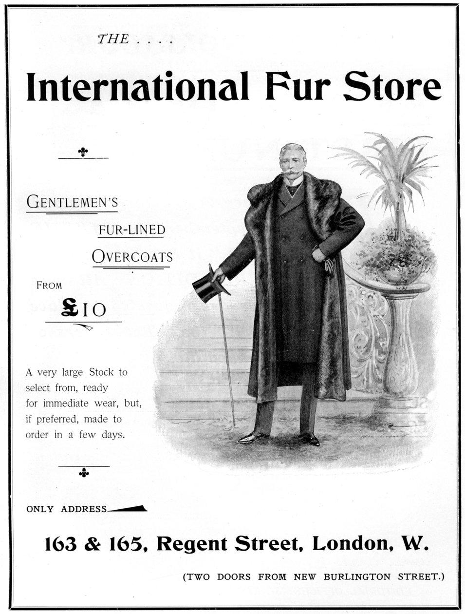 Annonse for International Fur Store, 1901 av Unbekannt