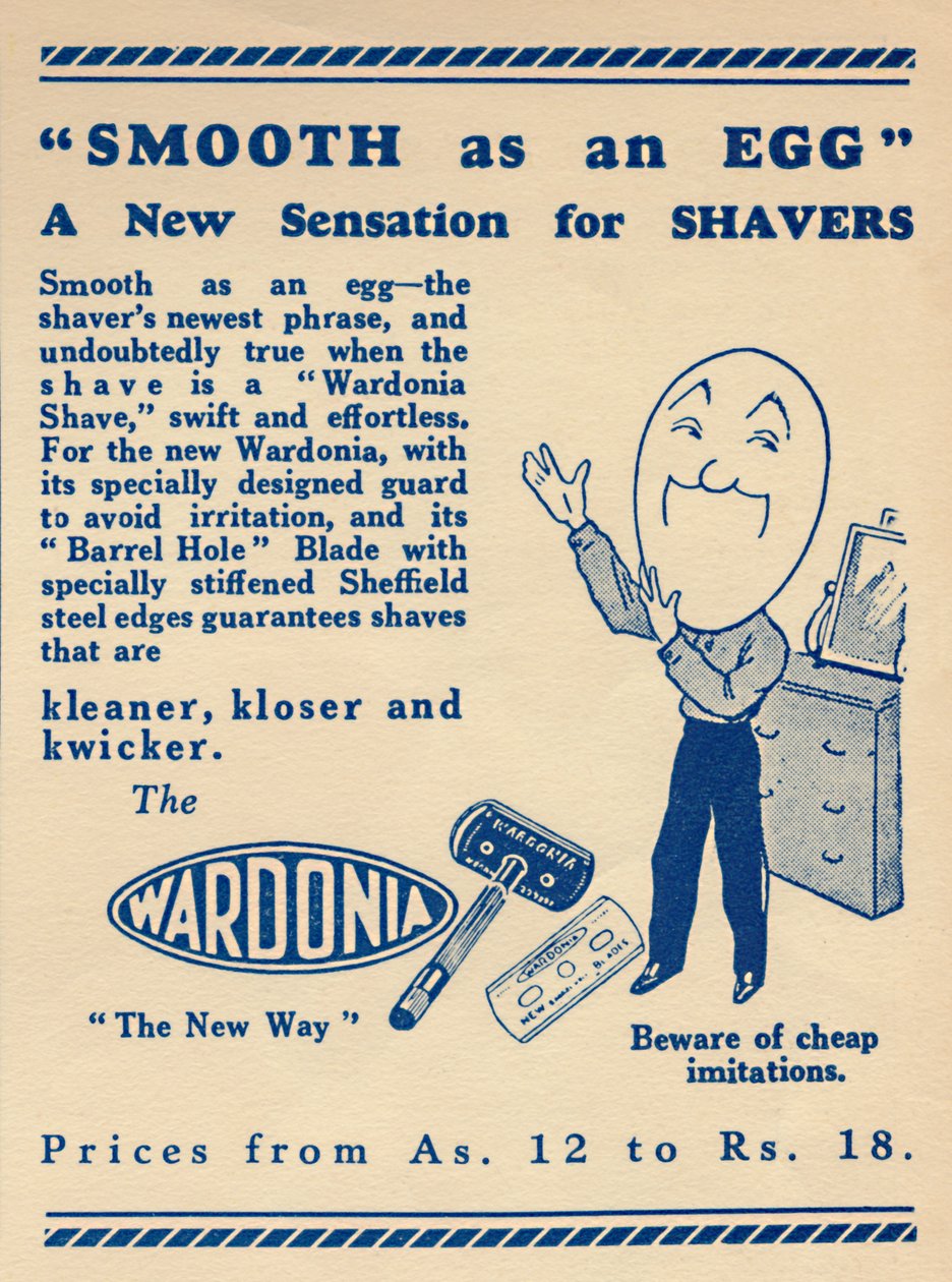 Annonse for barberhøvelen Wardonia, 1936. av Unbekannt
