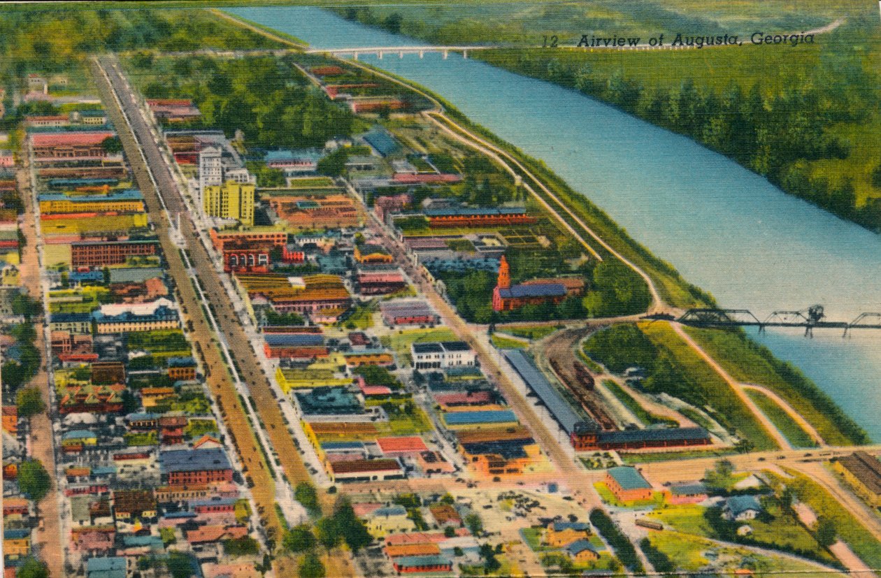 Luftfoto av Augusta, Georgia, 1943 av Unbekannt