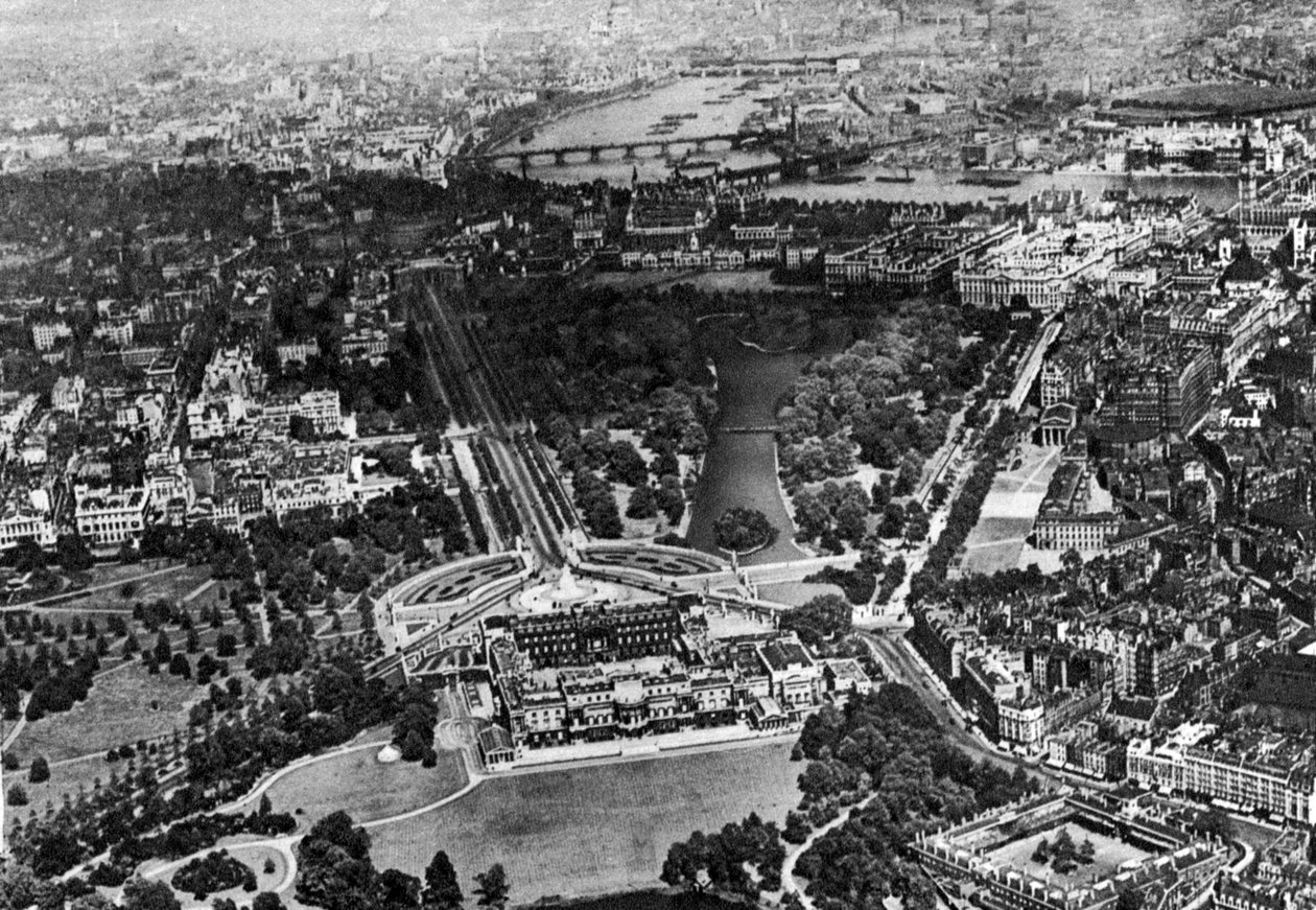 Luftfoto av Buckingham Palace, London, 1926-1927 av Unbekannt