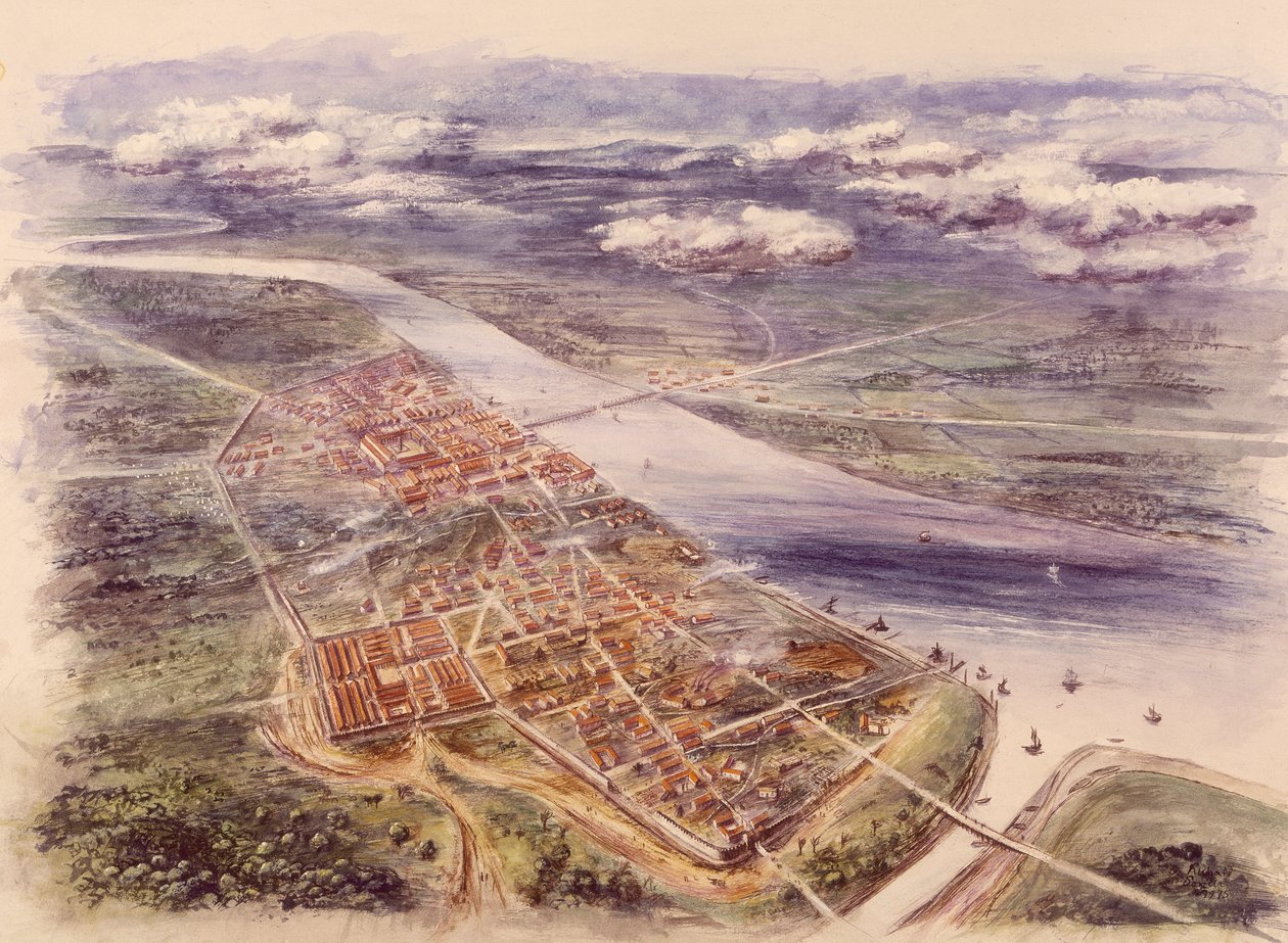Luftfoto av Londinium London fra nordvest, c2nd århundre av Unbekannt