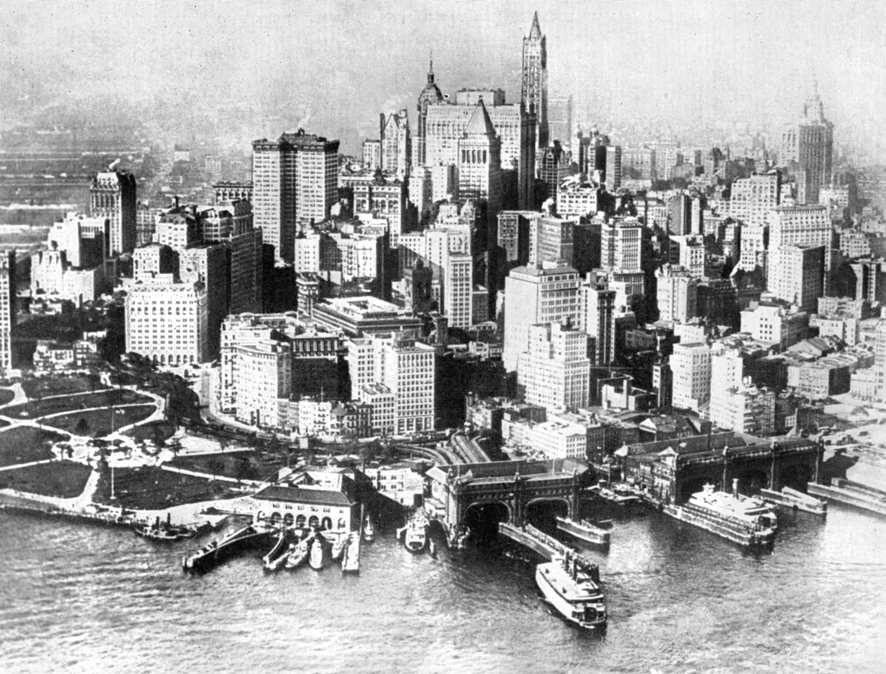 Luftfoto av Lower New York, USA, 1926 av Unbekannt