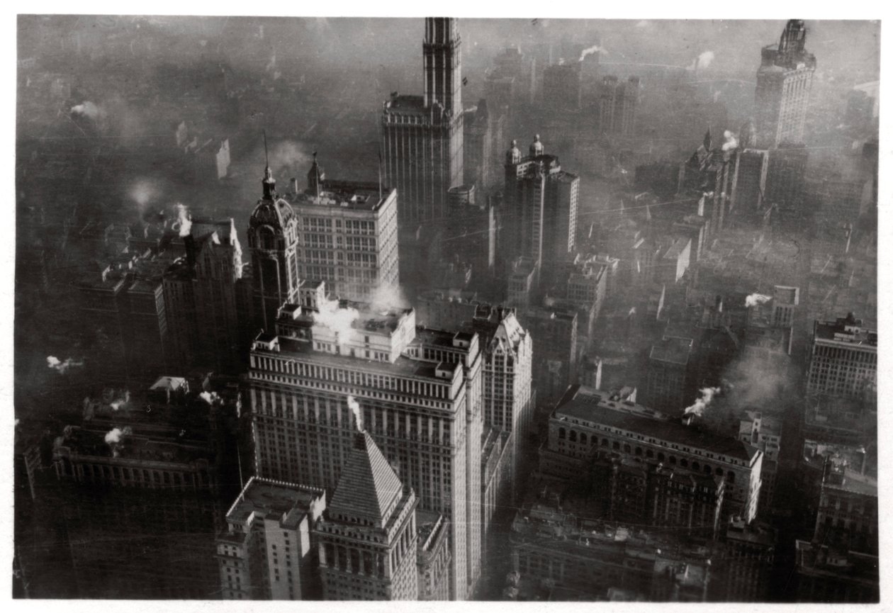 Luftfoto av Manhattan, New York City, USA, fra en Zeppelin, 1928 1933 av Unbekannt