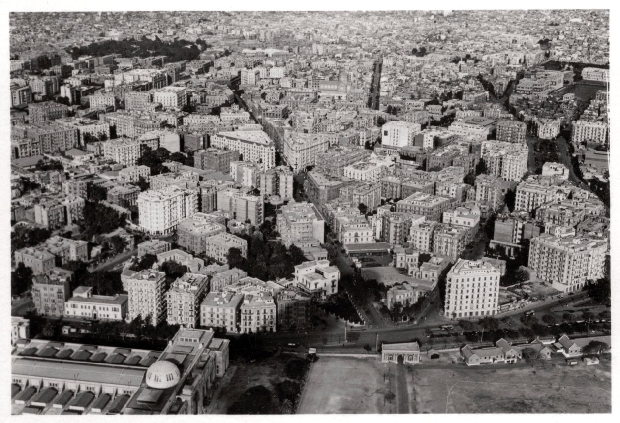Luftfoto av New Cairo, Egypt, fra en Zeppelin, 1931 1933 av Unbekannt