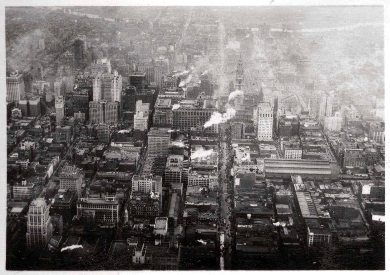 Luftfoto av Philadelphia, Pennsylvania, USA, fra en Zeppelin, 1928 1933 av Unbekannt
