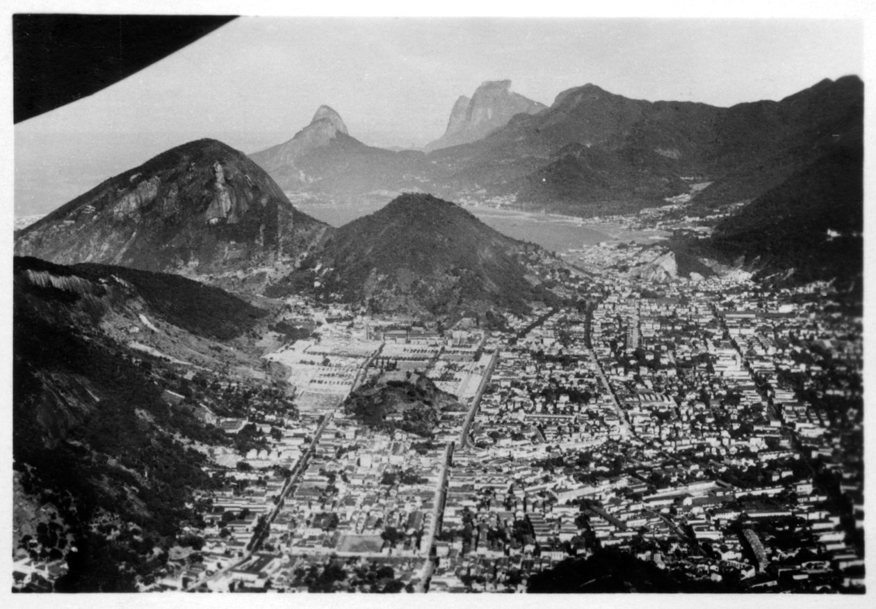 Luftfoto av Rio de Janeiro, Brasil, fra en Zeppelin, 1930 1933 av Unbekannt