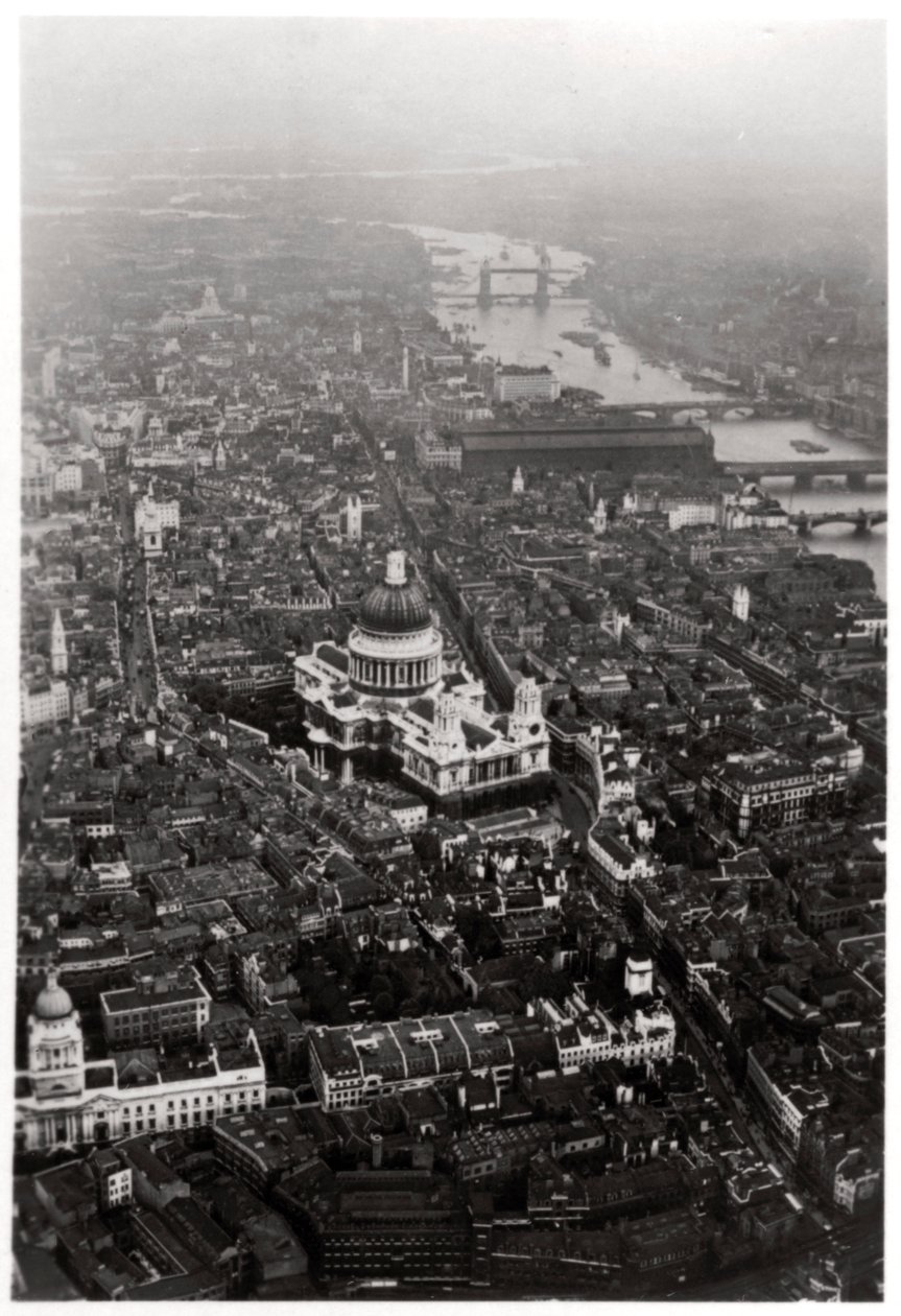 Luftfoto av St Pauls Cathedral, London, fra en Zeppelin, 1931 1933 av Unbekannt