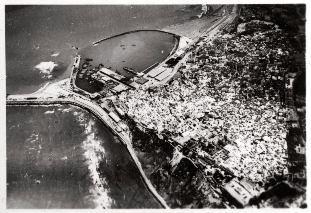Luftfoto av Tanger, Marokko, fra en Zeppelin, 1930 1933 av Unbekannt
