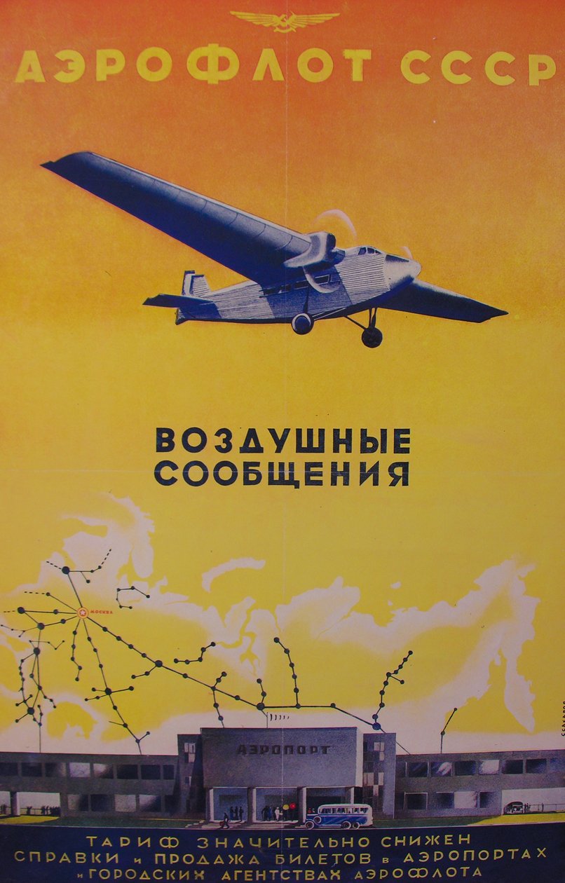 Aeroflot-plakat av Unbekannt