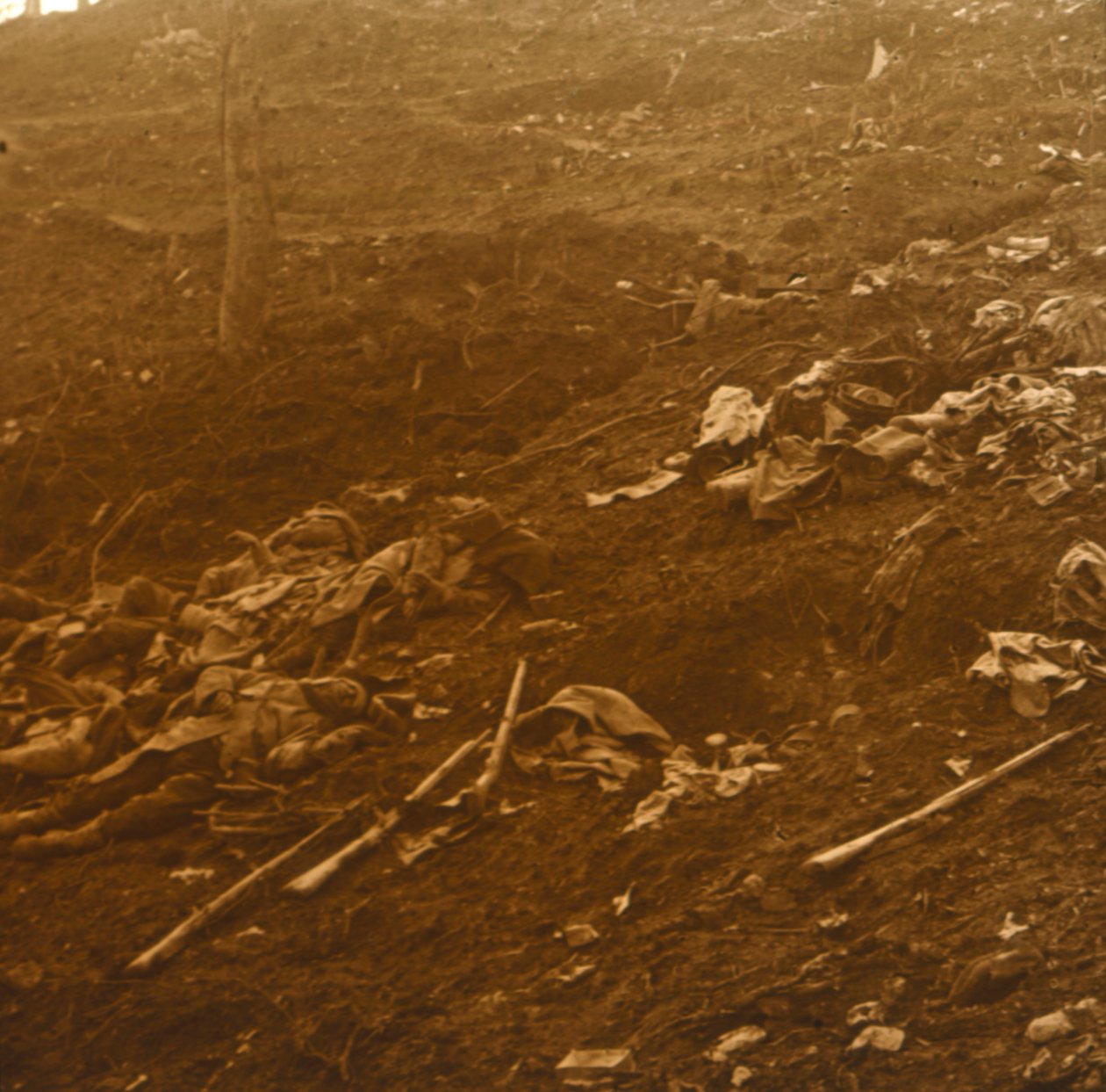 Etter angrepet, Les Éparges, Nord-Frankrike, 1915. av Unbekannt