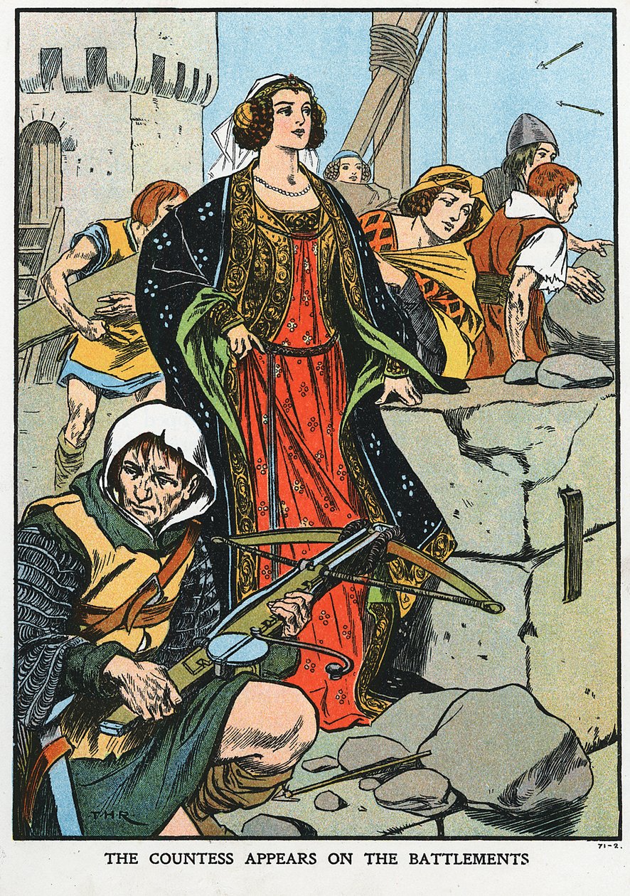Agnes, grevinne av Dunbar 1312-1369, kjent som Black Agnes, 1338 tidlig på 1900-tallet av Unbekannt