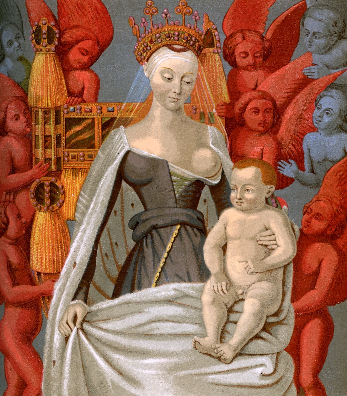Agnès Sorel 1421-1450, elskerinne til kong Charles VII av Frankrike, c1450 1849 av Unbekannt