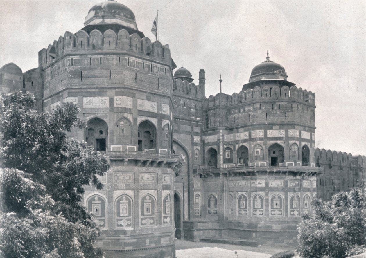 Agra. Delhi-porten til fortet, c1910. av Unbekannt