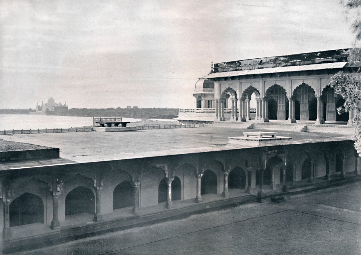Agra. The Dewan-i-Khas Viser Taj, c1910. av Unbekannt