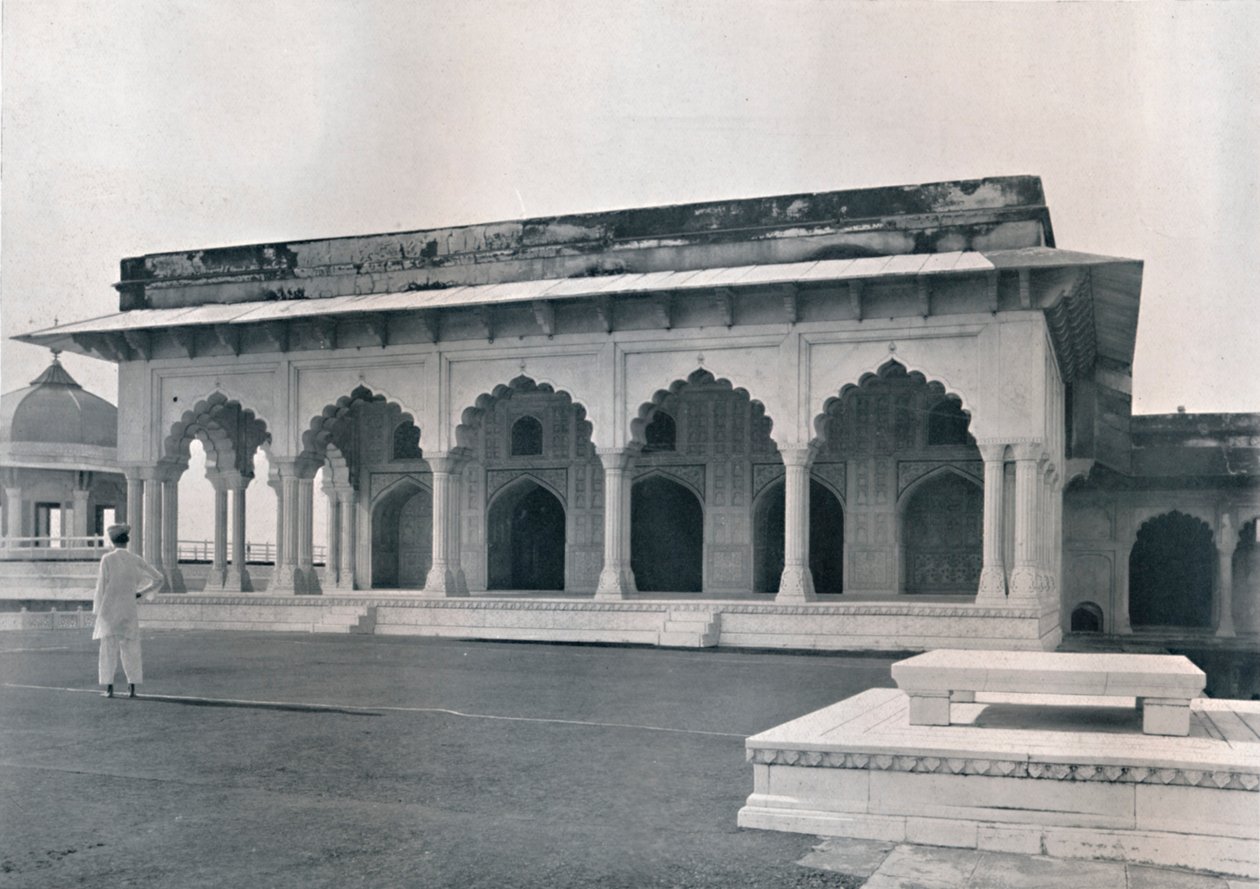 Agra. Dewan-i-Khas eller Hall of Public Audience, c1910. av Unbekannt