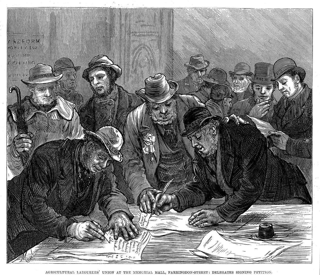 Agricultural Labourers Union-møte i Farringdon Street, London, 1877 av Unbekannt