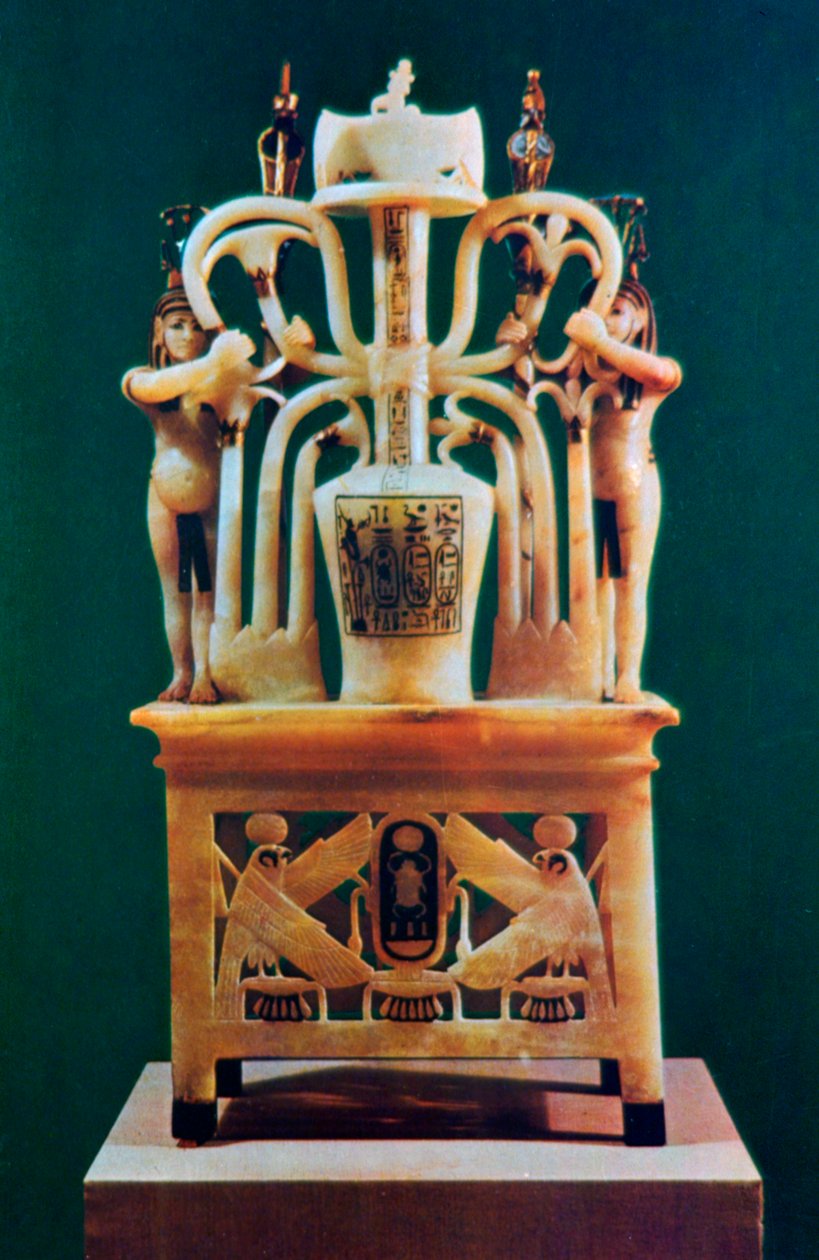 Alabaster parfymevase fra Tutankhamons grav, 1300-tallet f.Kr av Unbekannt
