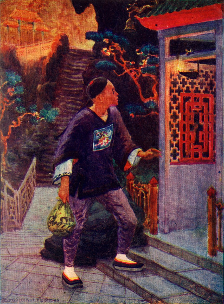 Aladdin oppdager lampen, c1930. av Unbekannt